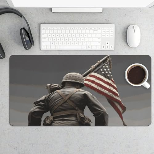 Desk Pad Protector 24x12 Inch Extended United States Marine