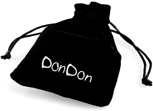 DonDon Men´s Necklace Leather 50 cm 19,7" with Electric Guitar Pendant Black Stainless Steel in a Velvet Gift Bag
