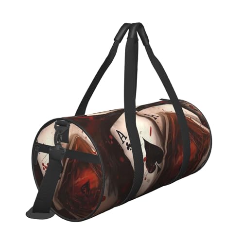 Travel Duffel Bag Sports Gym Bag With Shoes Compartment,Lightweight Overnight Weekender Bag Playing Cards Yoga Gym Sports Bag For Men Women2