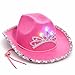 GiftExpress Child LED Blinking Pink Tiara Cowboy hat