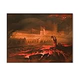 YYUEQIL John Martin Poster, Pandemonium-Kunstwerke, 