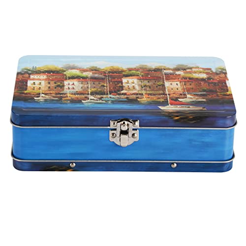 Image of DAHO Metal Storage Box with Hinge for Office, School, Home, Makeup, Arts & Crafts and Accessories (Europe)