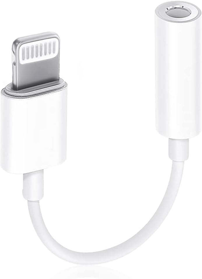 Adattatore Lightning Per IPhone A Jack 3.5mm - Cavo Audio Esterno Bianco