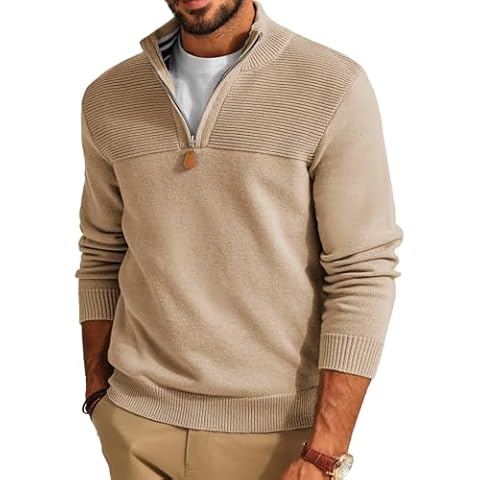 PJ PAUL JONES Men's 1/4 Zip Sweater Cover