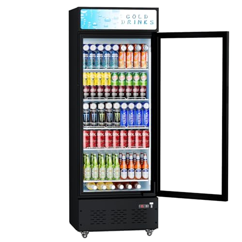 FreezLabs Commercial Display Refrigerator Glass Door 15 cu.ft Commercial Beverage Refrigerators with...