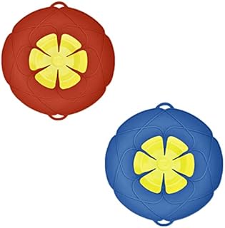 2PCS Spill Stopper Lid Cover Boil Over Silicone Spill Stopper for Pans Pots Boil Over Safeguard, Multi-Function Kitchen Tool