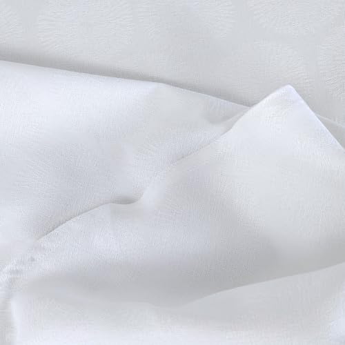 Nappe ovale 180x300 cm HÉLIOS Blanc en coton enduit de qualité supérieure