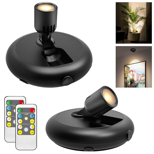 Wireless Led Spot light Battery Operated with Remote ,Up Light for Plants ,Down Light for Picture on...