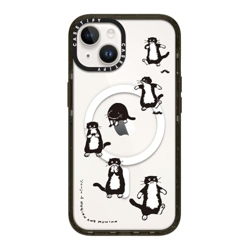 CASETiFY �C���p�N�g iPhone 14 �P�[�X [MIL�K�i���� (4x MIL-STD-810G)/2.5m����̗����������N���A/MagSafe �ɑΉ�] - A SMALL HUNTER - �u���b�N