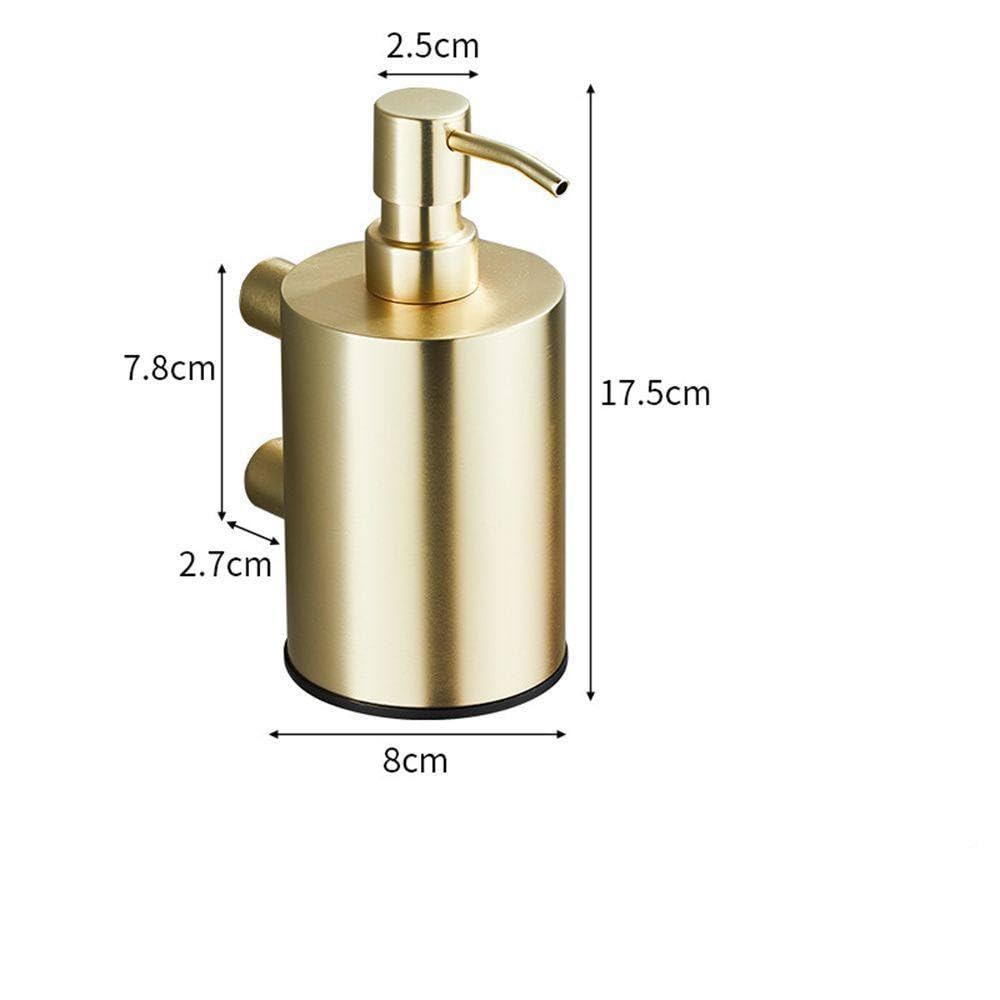 Dispensador de jabón de acero inoxidable 304, tipo empuje montado en la pared, capacidad de 500 ml para baño y hotel, acabado cepillado, diseño duradero y elegante