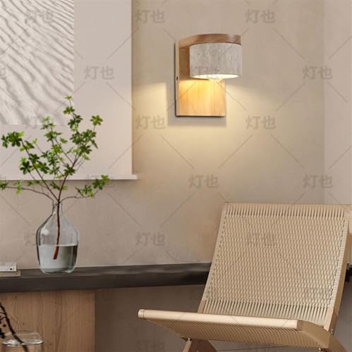 Lámpara de pared de madera rústica y aplique de pasillo moderno 2