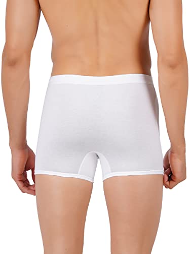 Image of RAMRAJ COTTON Men Fine Jersy White Pocket Trunks Pack of 4