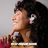 Skullcandy Push Play Active Wireless Earbuds, Bluetooth Headphones, Noise Isolating Fit, 34 Hrs Battery, Secure-Fit Over-Ear Hanger, Sweat Water Resistant, Microphone for iPhone Android - Preppy Blue