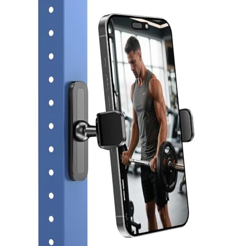 Image of REWOP Multipurpose Magnetic Mobile Phone Holder for Gym, Office, Kitchen for Influencers Accessories Compatible with All Smartphones (Clamp)