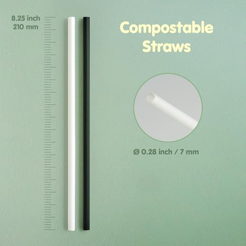 200 Pitillos Desechables Biodegradables 8.25 Pulgadas miniatura 2