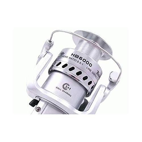 Moulinet Aqst MHB6000 pour pêche en mer et eau douce avec frein de 8kg