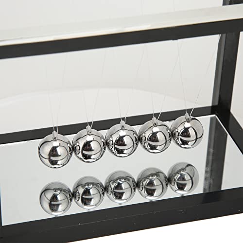 Hztyyier Berço Newton com 5 bolas de pêndulo, bolas de balanço de equilíbrio com bolas Newton de aço