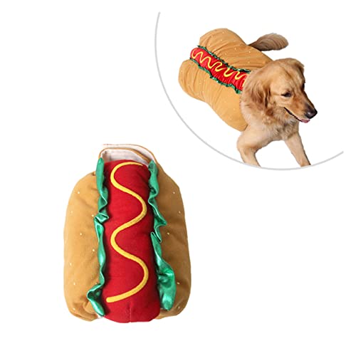 Disfraz Hot Dog para perros y gatos XXS cómodo y fácil