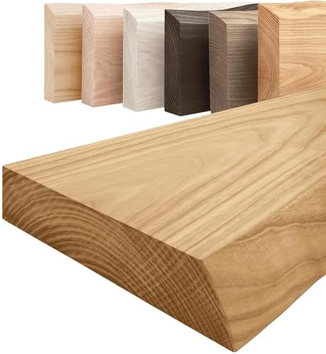 LAMO Manufaktur Mensola legno massello senza fori | Mensola 40 cm...