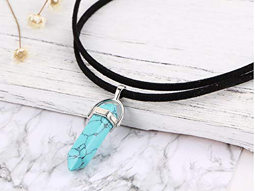 Kercisbeauty Black Wrap Velvet Choker With Green Gemstones Healing Stones Women Girls Everyday Boho Necklace Gift Her Jewelry Hippie Crystal #TOP1