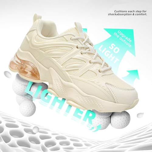 Image of Womens Walking Running Shoes Air Cushion Tennis Sneakers Fashion Breathable Basketball Sport Gym Fitness Cross Trainers
