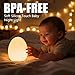 Harmobub Baby Night Light, Silicone Egg Light for Kids, Portable Touch Night Lamp with 11 Colors Changing, Nursery Night Light for Breastfeeding, BPA Free, Eye Caring, Soft