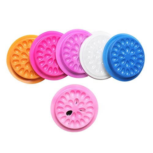 Beavorty 20pezzi Vassoio Per Extension Con Base Portaciglia Rosa Per Estetiste e