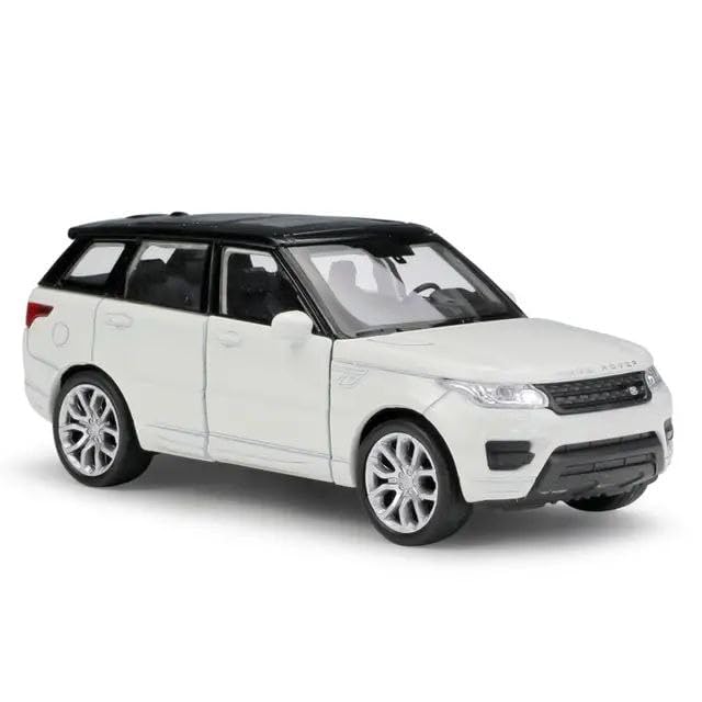 Image of DREAMY DEN Range Rover SUV Car 1:32 Scale Die-Cast Metal Model Toy Car with Pull Back Action, Light & Sound, Openable Doors, Alloy Body, Toy for Kids Boys & Collectors (White)
