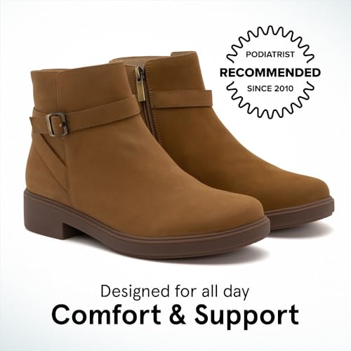 ABEO Compass Buckle Metatarsal Ankle Booties for Women | Fall Boots For Women | Water Resistant Leather | Metatarsal Boots2