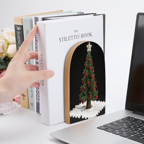 Sujetalibros de Navidad de madera para regalar a lectores 7