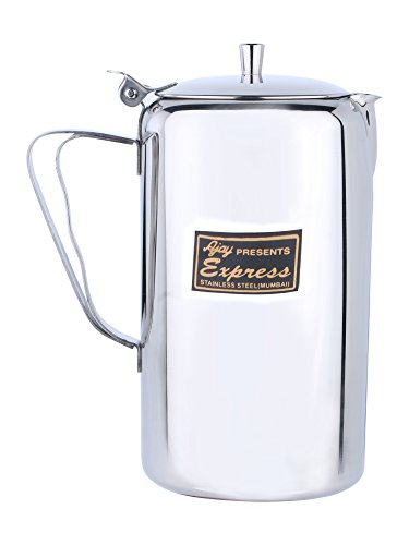 Ajay Steel Stainless Steel Water Jug with Hinged Lid, Mirror Finish, 1500 ML, Tableware - Image 2
