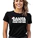 Personalized Handmade Santa Please Stop Here Shirt, Funny Christmas Gift, Handmade Xmas T-shirt, Cute Holiday Tee