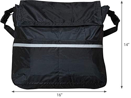 Wheelchair Bag for Back of Chair - Accessory Carry Pouch for Storage of Personal Accessories and Essential Items - Lightweight and Large Expanding Design for Wheel Chair Travel Back - Thumbnail 2