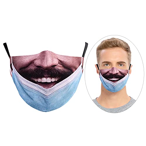 Generic Brincadeira Prank Máscara Facial Reutilizáveis Lavável Ajustável Bandanas Moda Cachecol para