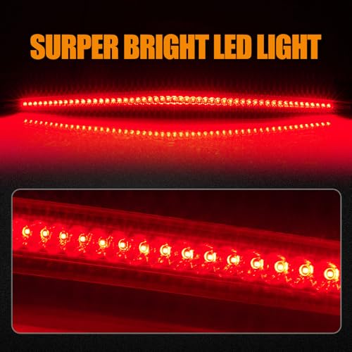 Image of Third 3rd Brake Light LED for 2006-2011 Cadillac DTS, High Mount Rear Brake Lights Assembly for 06-11 Cadillac DTS, Waterproof Center Cab Lamp Stop Light (RED)