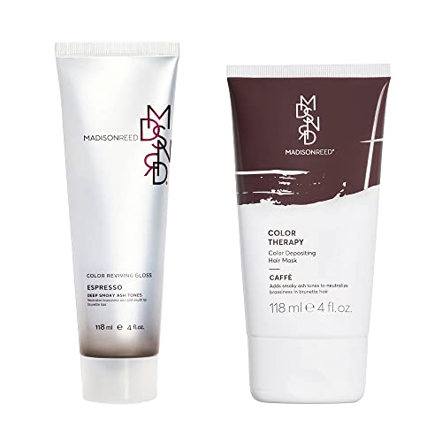 Madison Reed Hair Color Maintenance Set, Brunette, Color Reviving Gloss & Color Therapy Color Depositing Hair Mask, 4 Fl Oz (118mL) + 4 Fl Oz (118mL)