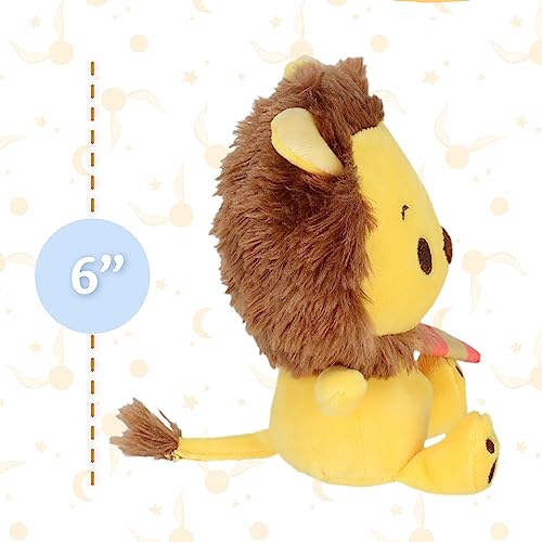 Image of Kids Preferred Harry Potter Gryffindor Lion Plush Stuffed Animal with Embroidered Details and Red and Gold Stripped Scarf Hogwarts House Collectible for Babies, Toddlers, and Kids 6 Inches