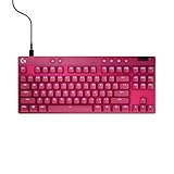 Logitech G PRO X TKL Rapid Tenkeyless Wired Gaming Keyboard with Magnetic Analog Switches, Rapid Trigger Mode, Adjustable Actuation, and Customizable RGB Lighting - Magenta