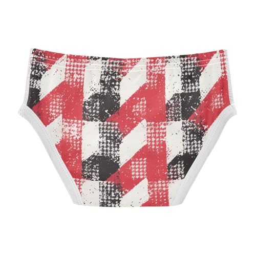 Black and Red Houndstooth Toddler Boys Cotton Kids Underwear Breathable Children Panties2