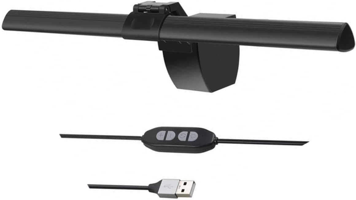 Computer Monitor Light 3 Modes of Warm/Natural Light Led Screen Lamp 10 Brightness Levels for Office/Study