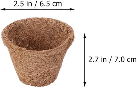Happyyami 20Pcs Coir Planter Nursery Pots Biodegradable Seedling Germination Peat Pot Indoor Outdoor Garden Pots for Your Garden Greenhouse or Nursery : Patio, Lawn & Garden