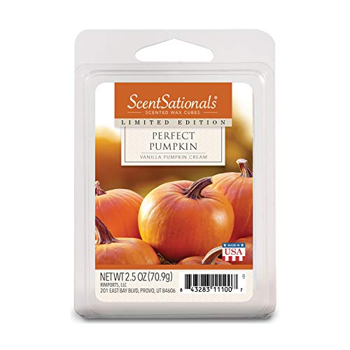 Scentsationals Scented Wax Cubes - Limited Edition - Fragrance Wax Melts Pack, Electric Home Warmer Tart, Wickless Candle Bar Air Freshener, Spa Aroma Decor Gift - 2.5 oz (Perfect Pumpkin)