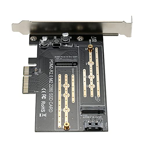 Henniu M.2 NVME para PCI-E X4 Expansion Card SSD Adapter Card with M.2 M-key B-key Interfaces Suppor