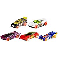 Hot Wheels Track Builder Mega Stunt Box & 01806 5er Pack 1:64 Die-Cast Fahrzeuge Geschenkset, je 5 Spielzeugautos, zufällige Auswahl, ab 3 Jahren – Ansicht 6