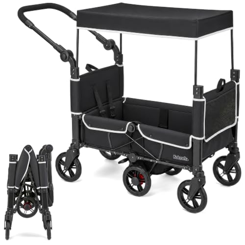 Kolcraft Stroller Wagon for 2 Kids- Foldable, 5-Point Harness - Toddler