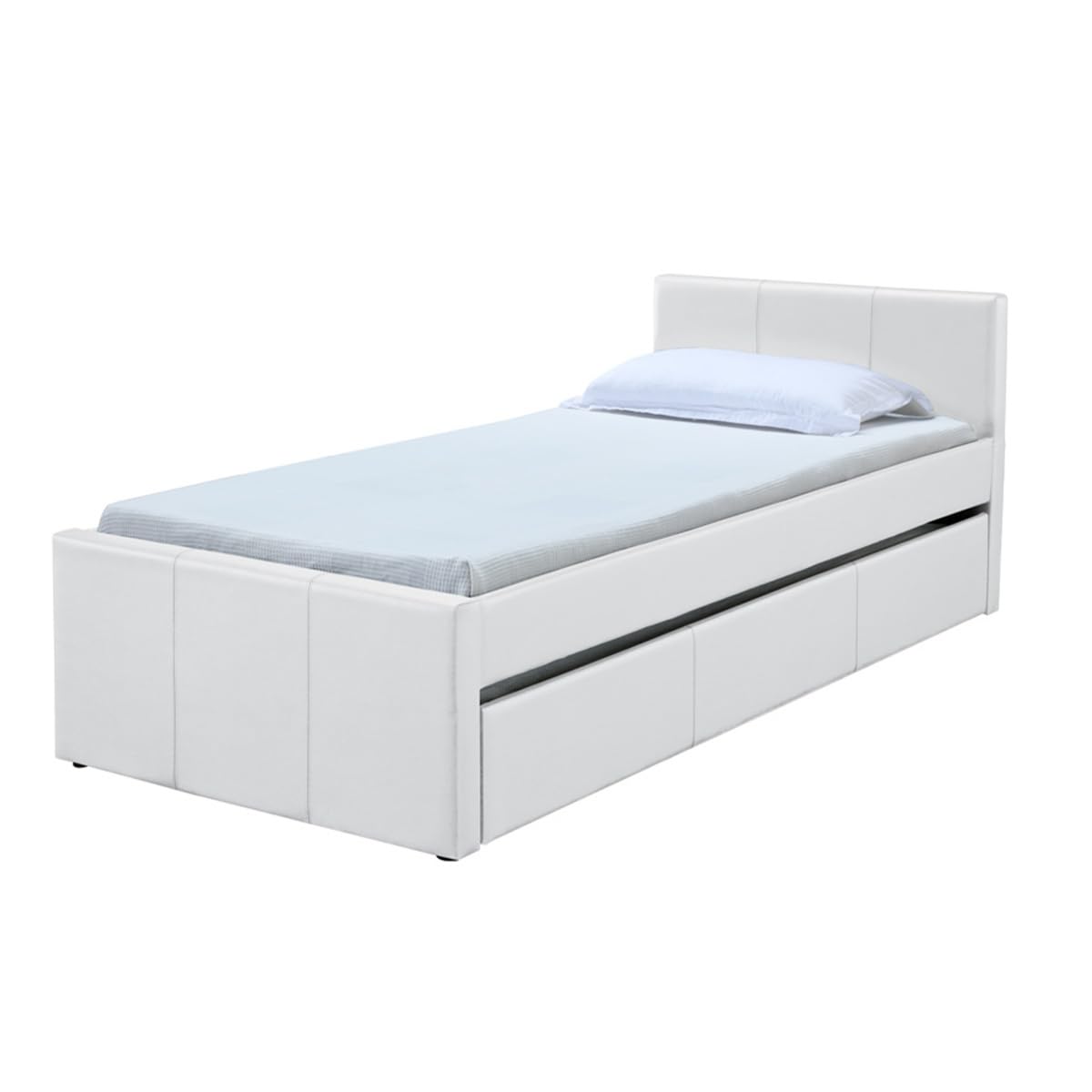 Miliboo Lit gigogne Blanc Mat 90x190 cm Macco