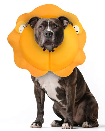 Image of MIDOG Inflatable Dog Cone, Lion Mane Recovery Collar, Large