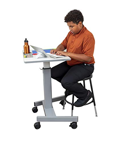 Image of Stand Up Desk Store Stackable Adjustable-Height Classroom Office Workstation Stool (Black)