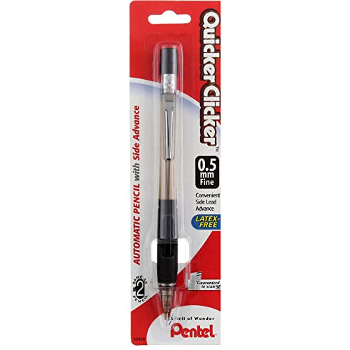 Crayon automatique Pentel PD345BP 0.5 mm transparent avec bouton avance rapide