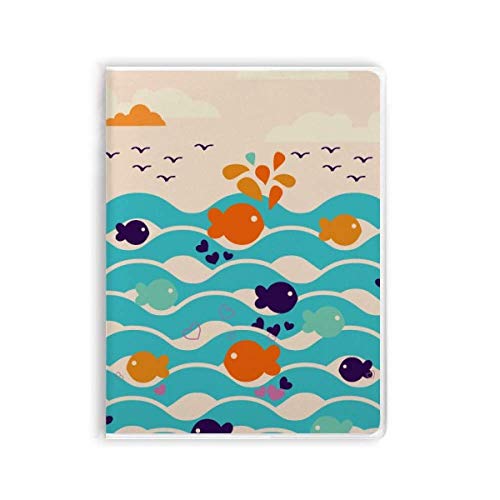 Journal intime poissons élégant avec couverture souple en papier haut de gamme
